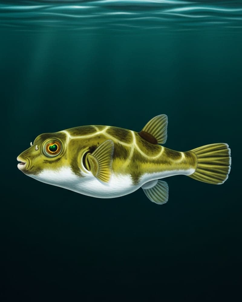 Avocado Puffer (Auriglobus modestus) — premium specimen