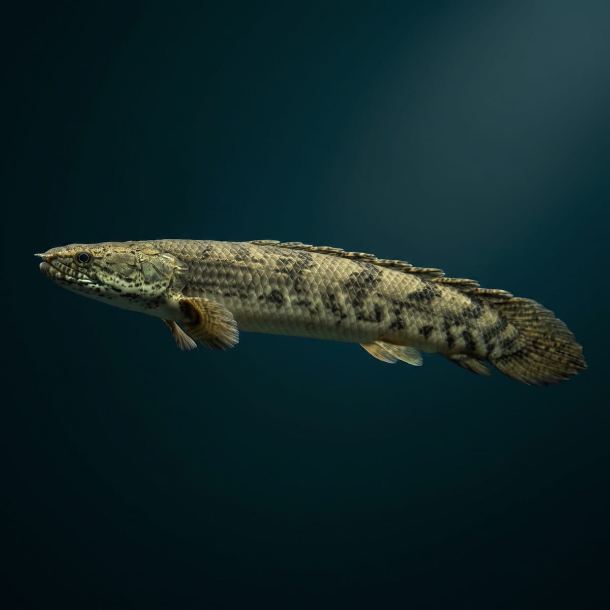 Ornate Bichir (Polypterus ornatipinnis) — premium specimen