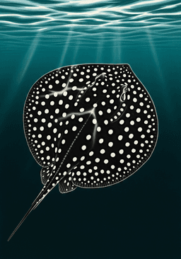 Black Diamond Stingray (Potamotrygon leopoldi) — premium specimen