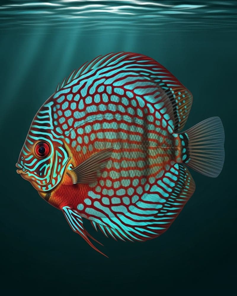 Checkerboard Discus (Symphysodon aequifasciatus) — premium specimen