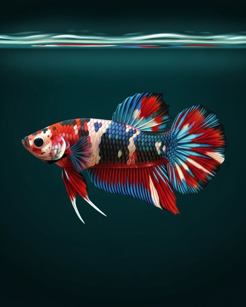 Galaxy Koi Plakat Betta (Betta splendens) — premium specimen