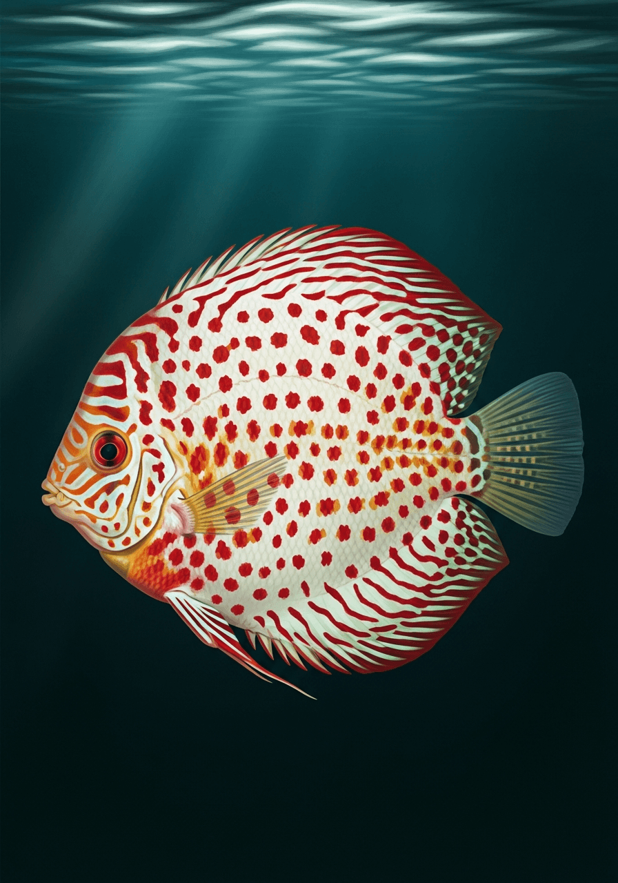 Leopard Skin Discus (Symphysodon aequifasciatus) — premium specimen