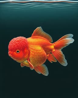 Oranda Goldfish (Carassius auratus) — red cap specimen