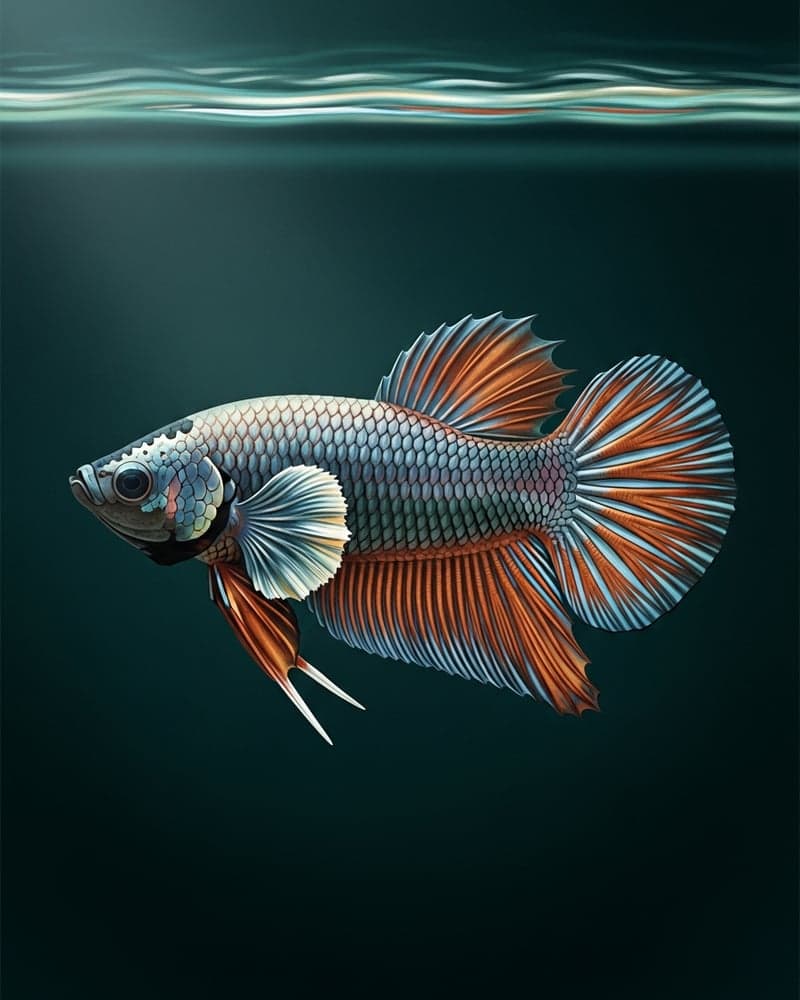 Samurai Betta (Betta splendens) — premium specimen
