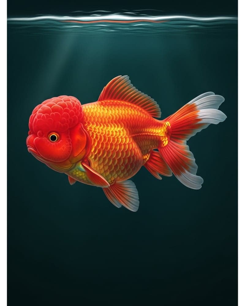 Thai Oranda Goldfish (Carassius auratus) — premium Thai-bred specimen