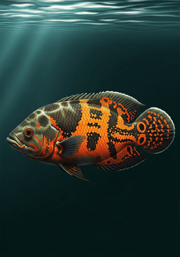Tiger Oscar (Astronotus ocellatus) — premium specimen