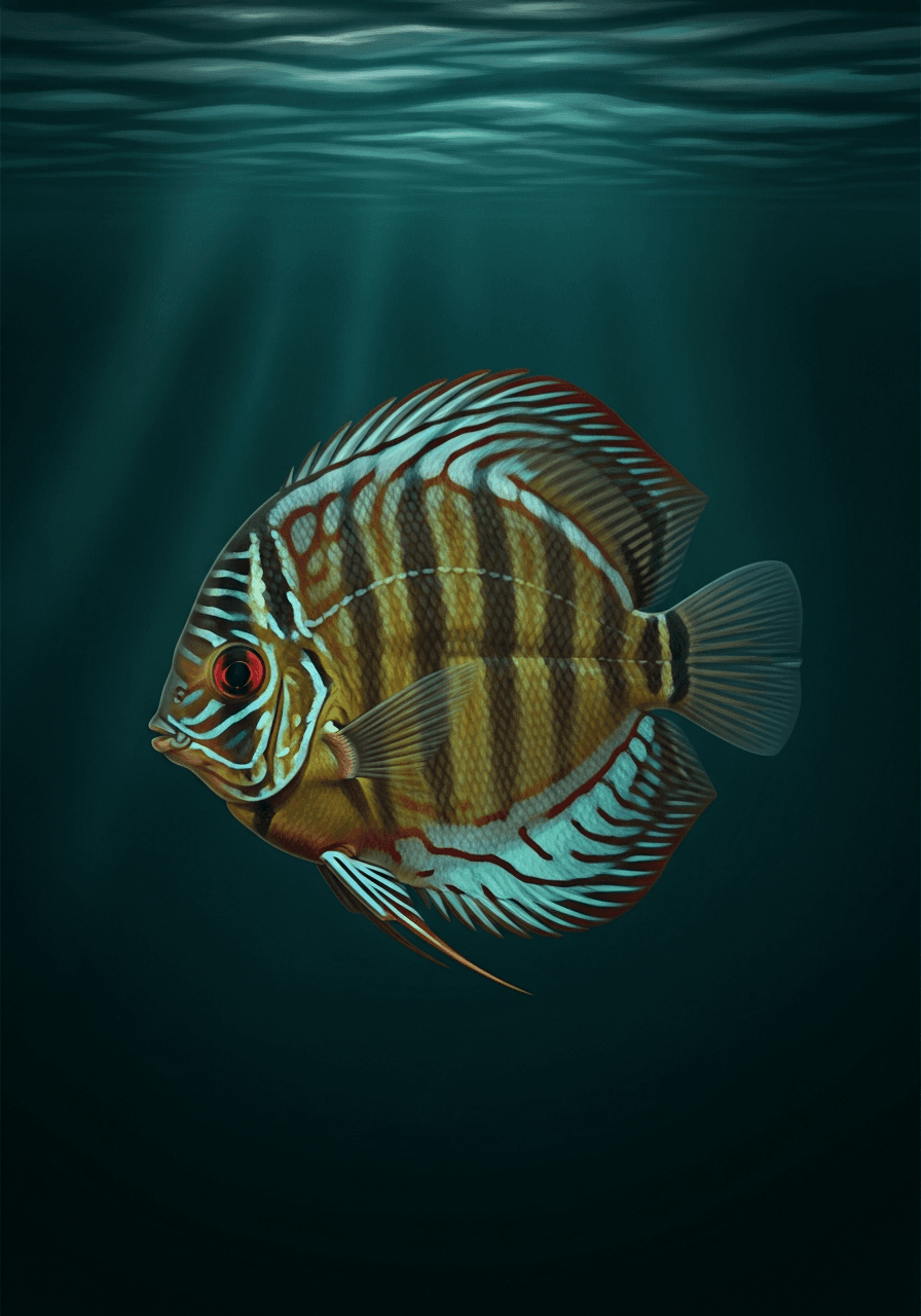 Wild Discus (Symphysodon haraldi) — wild-caught specimen from Rio Purus