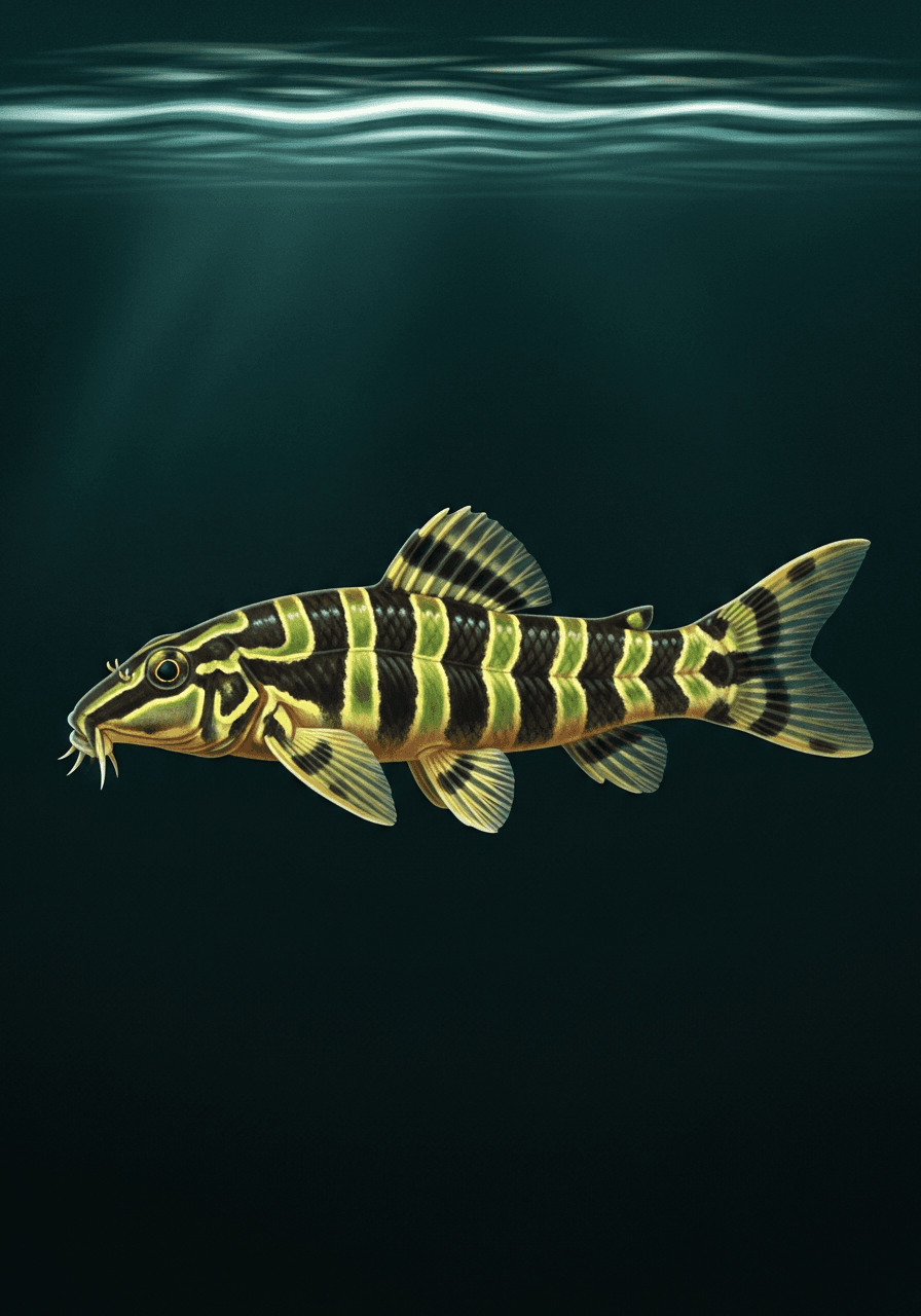 Zebra Loach (Botia striata) — premium specimen